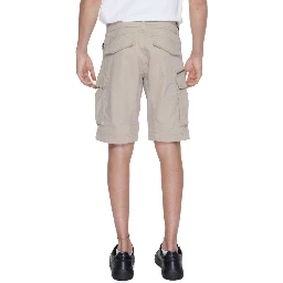 Beige Cotton Bermuda Shorts