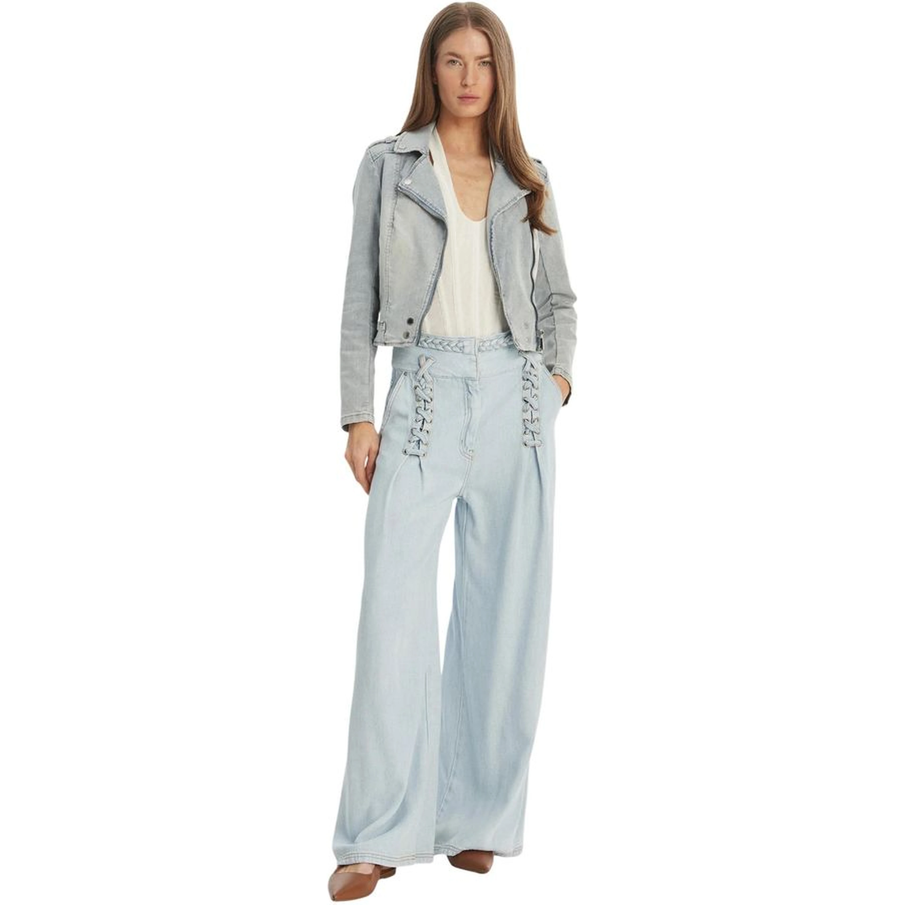 Light Blue Cotton Denim Jacket