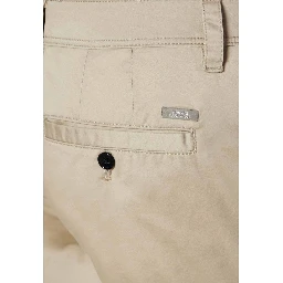 Beige Cotton Bermuda Shorts