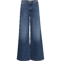 Blue Cotton Bootcut Jeans