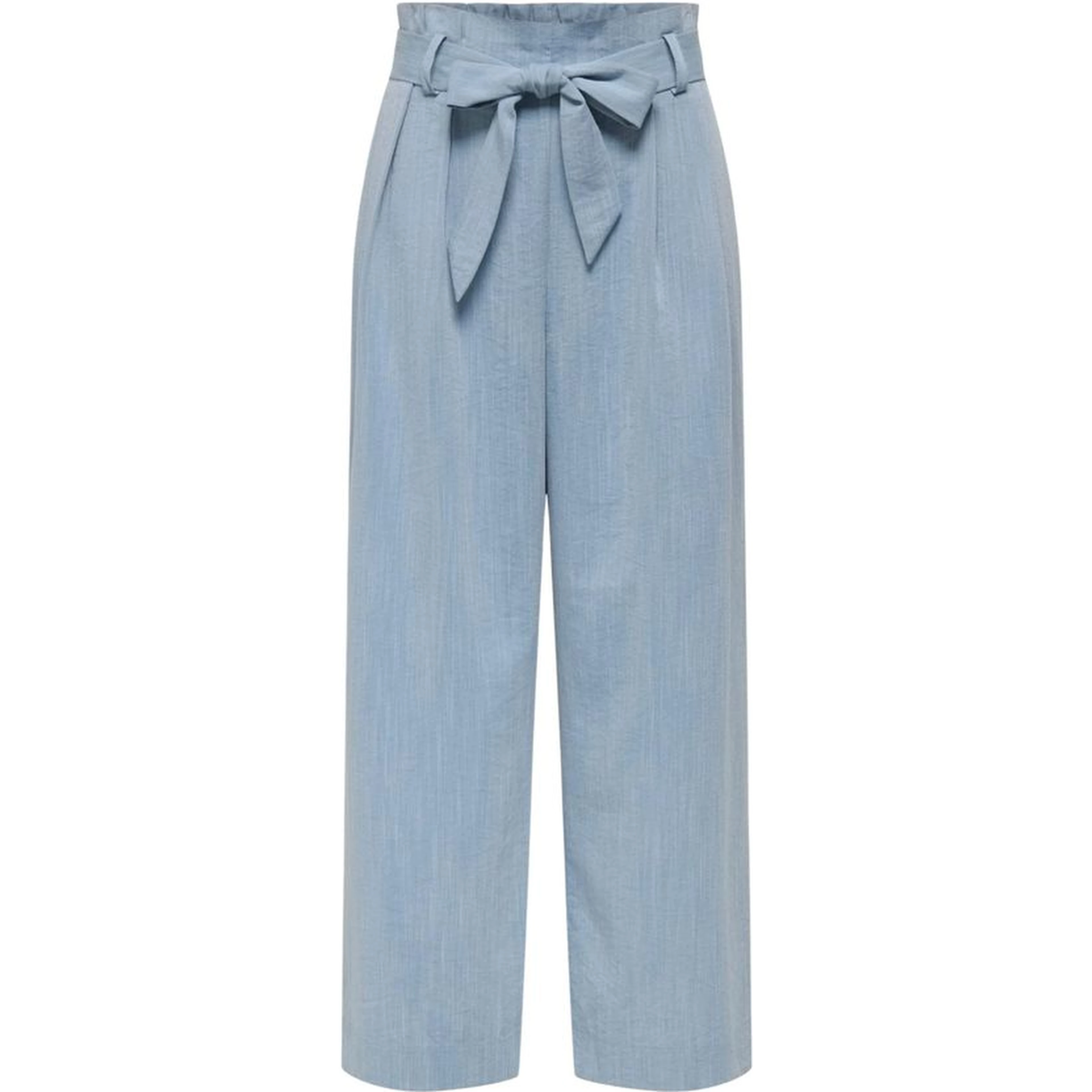 Blue Viscose Casual Pants