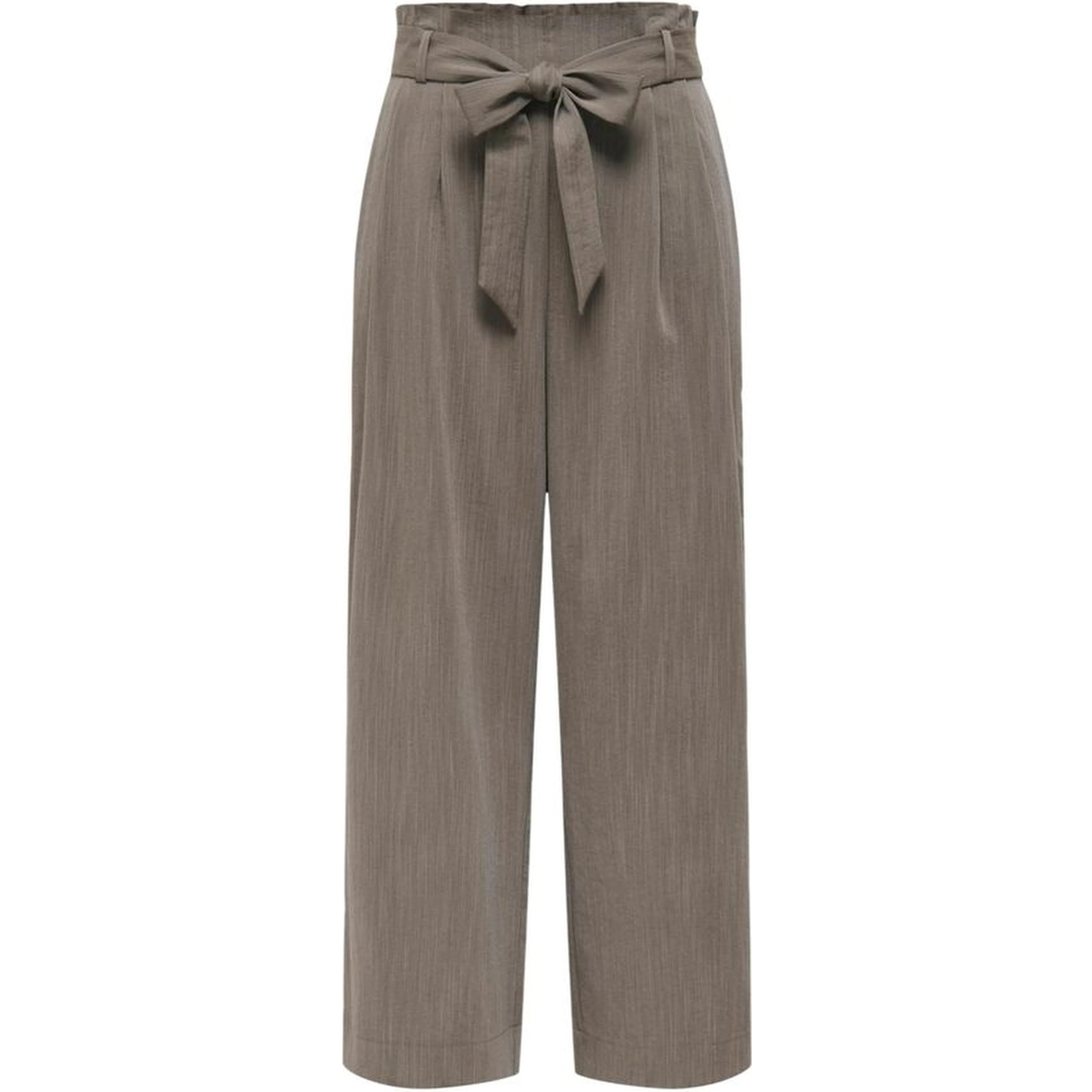 Beige Viscose Casual Pants