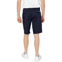 Blue Cotton Bermuda Shorts