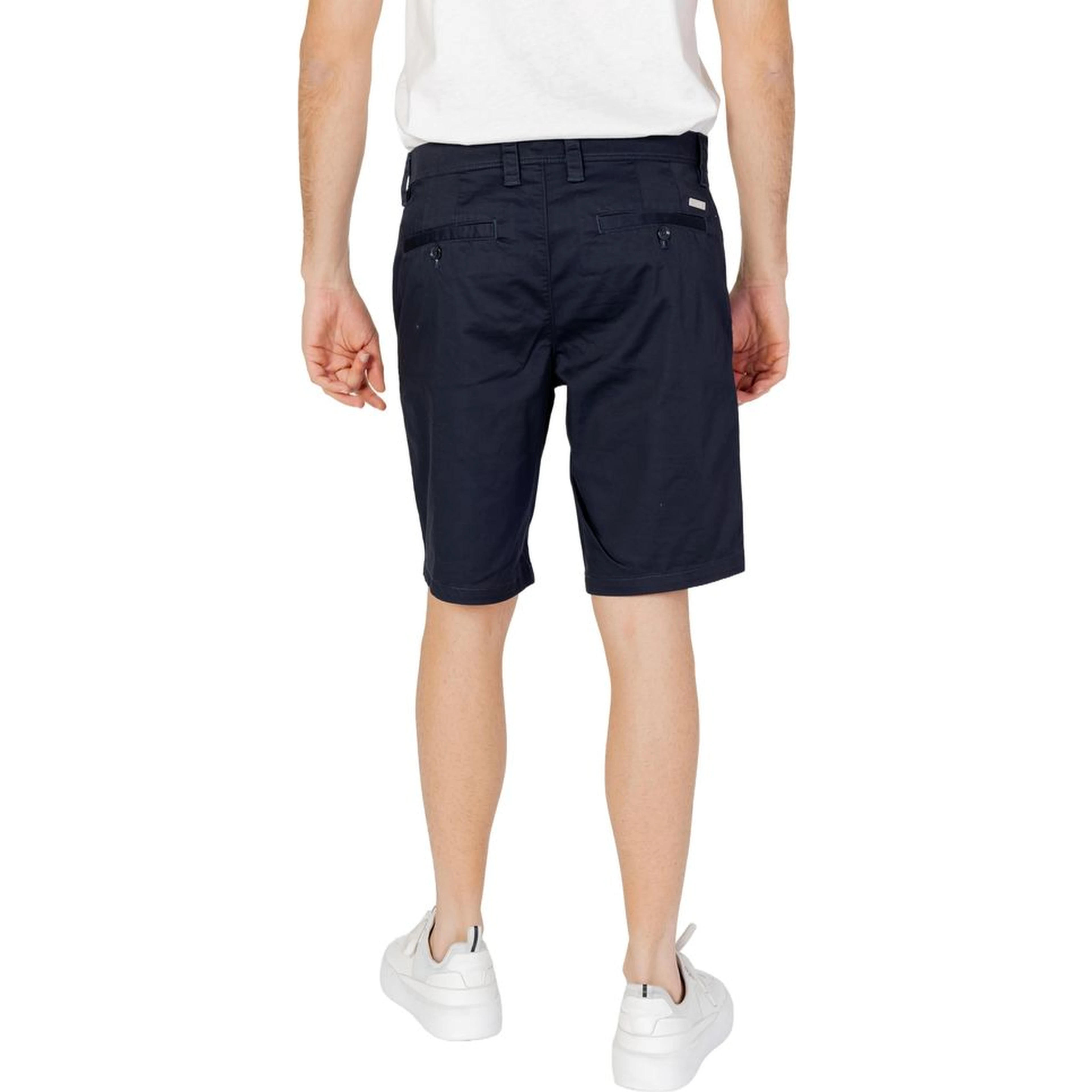 Blue Cotton Bermuda Shorts
