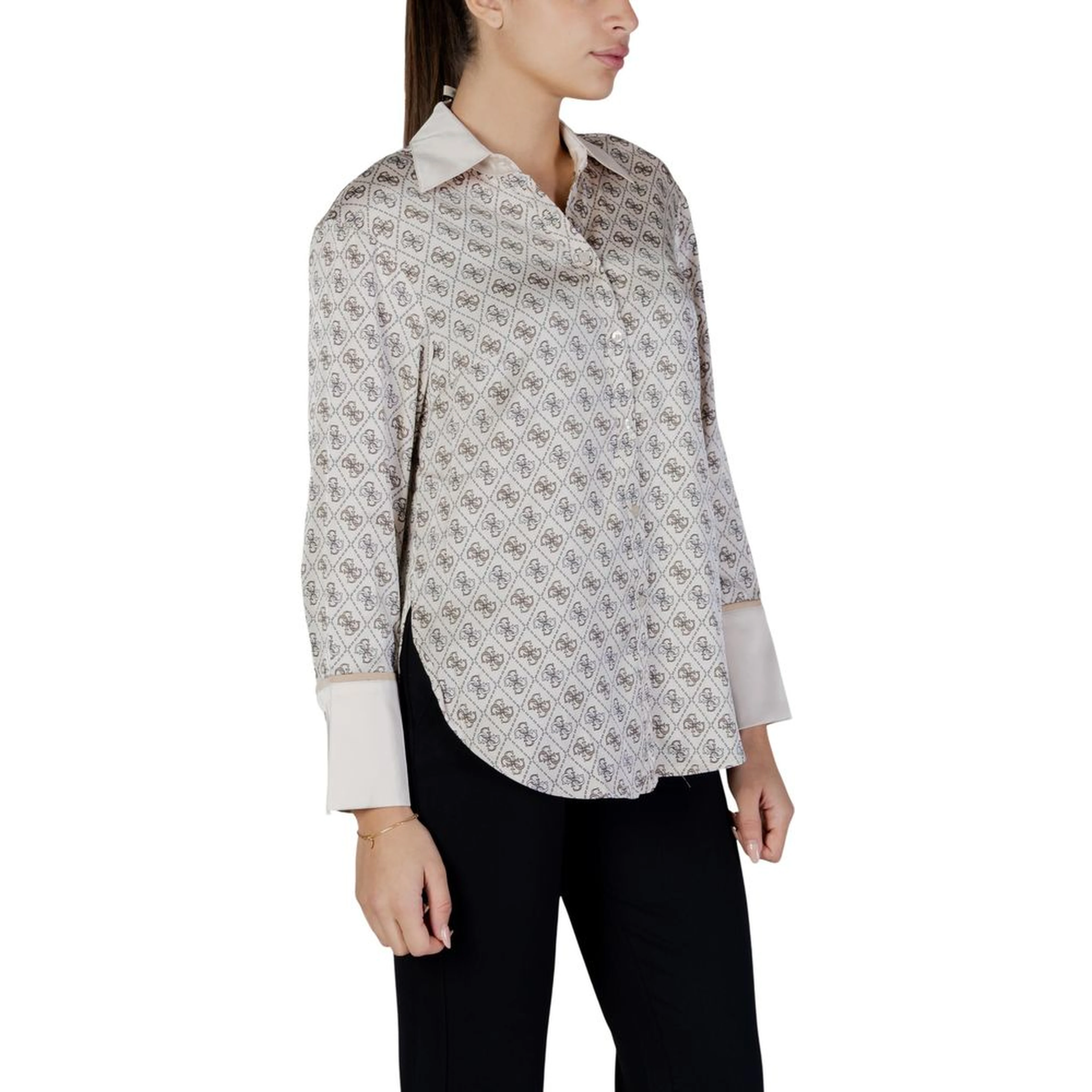 Beige Polyester Blouse