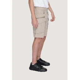 Beige Cotton Bermuda Shorts
