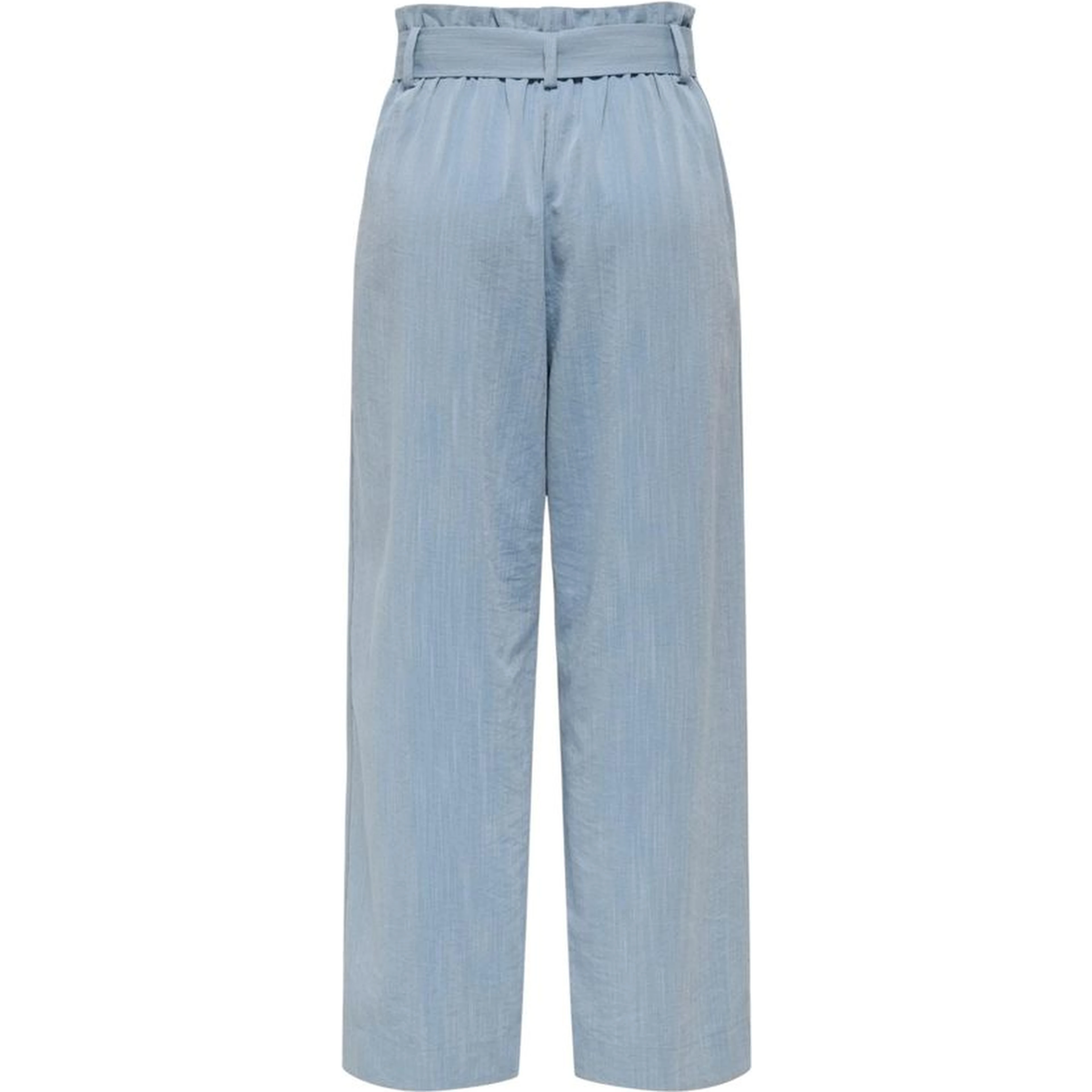 Blue Viscose Casual Pants