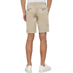 Beige Cotton Bermuda Shorts