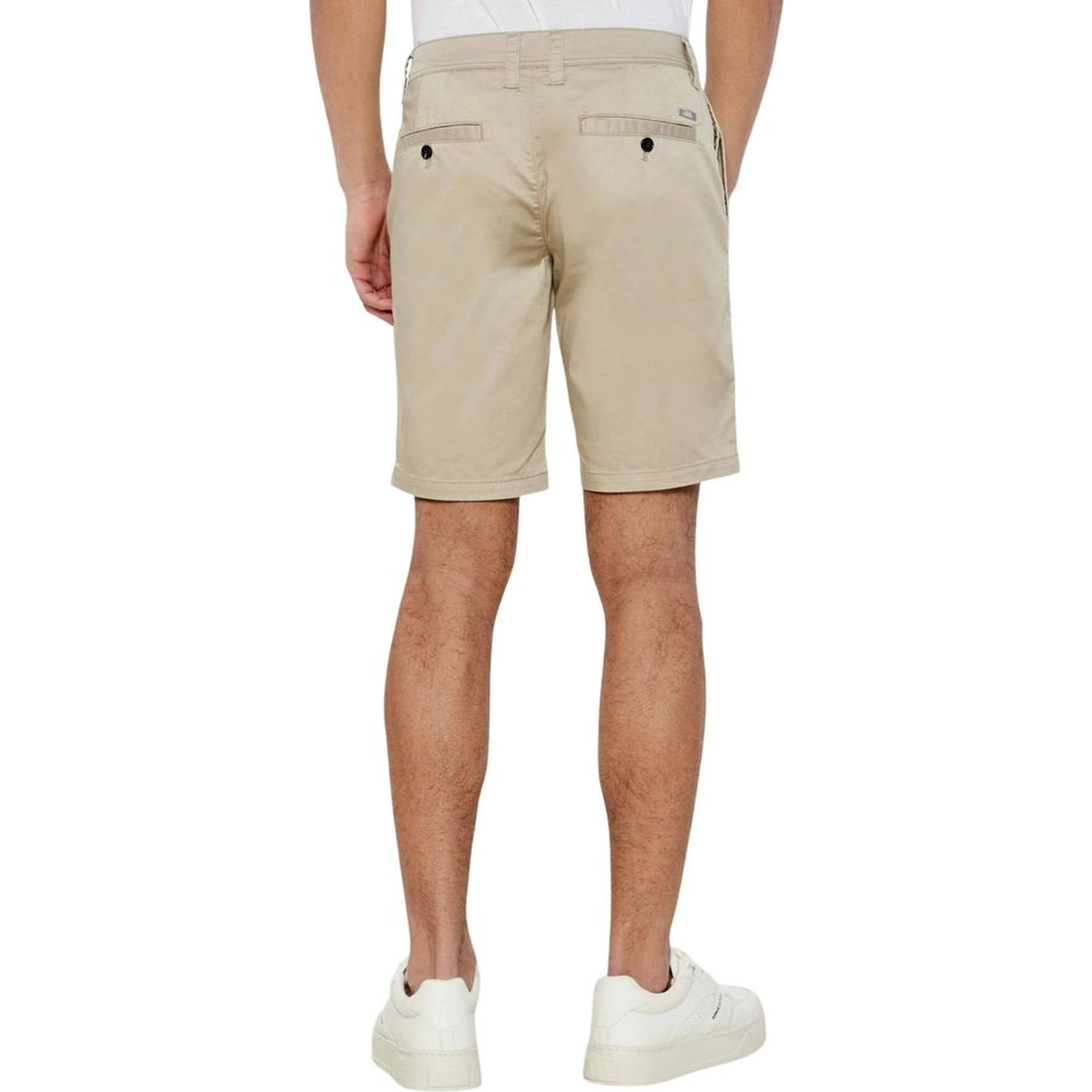 Beige Cotton Bermuda Shorts