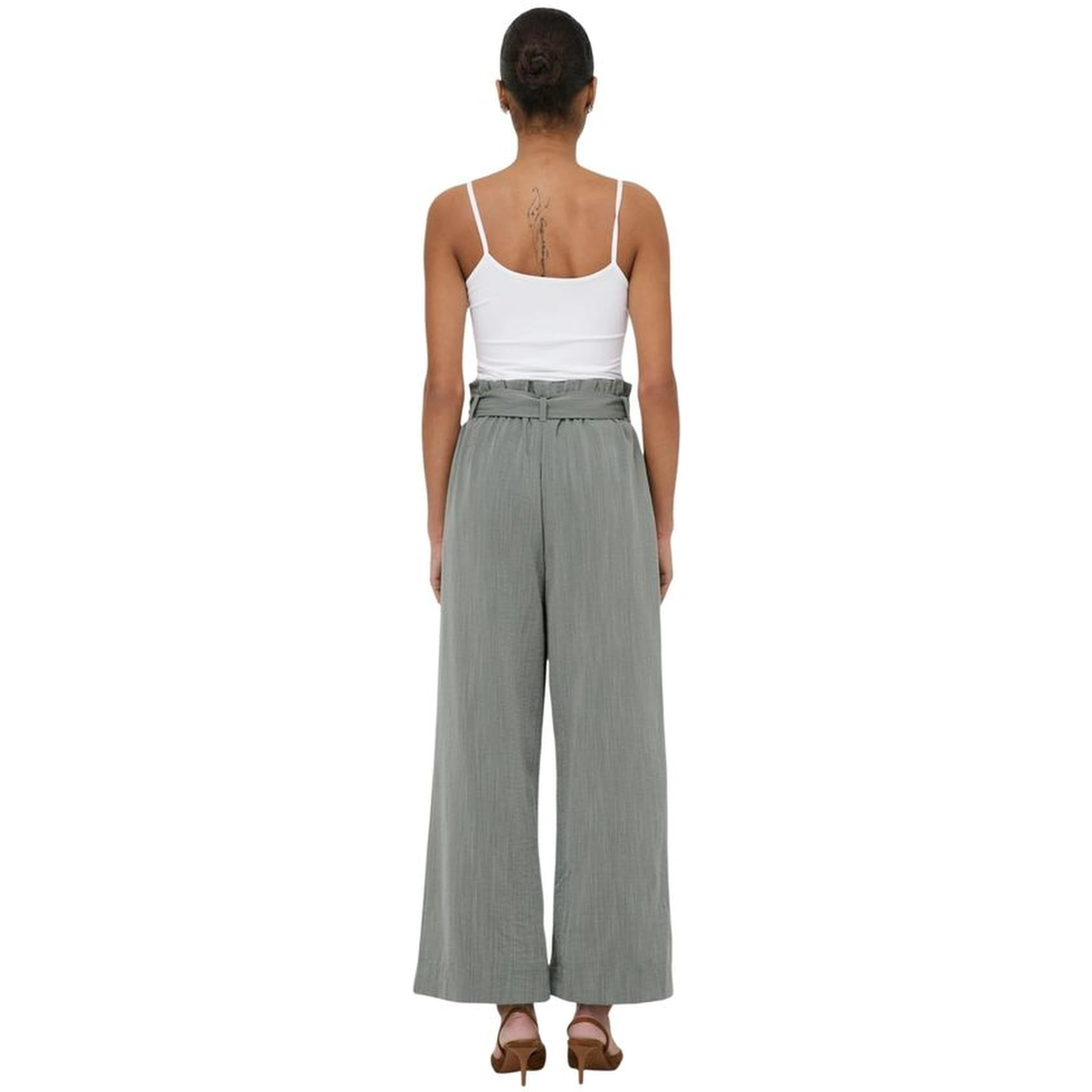 Bicolor Viscose Casual Pants