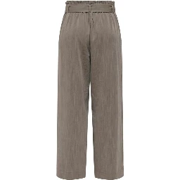 Beige Viscose Casual Pants