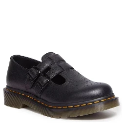 Black Leather Platform Pumps