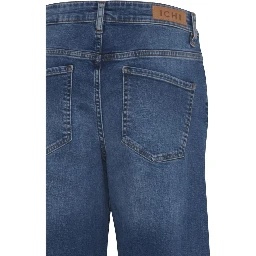 Blue Cotton Bootcut Jeans