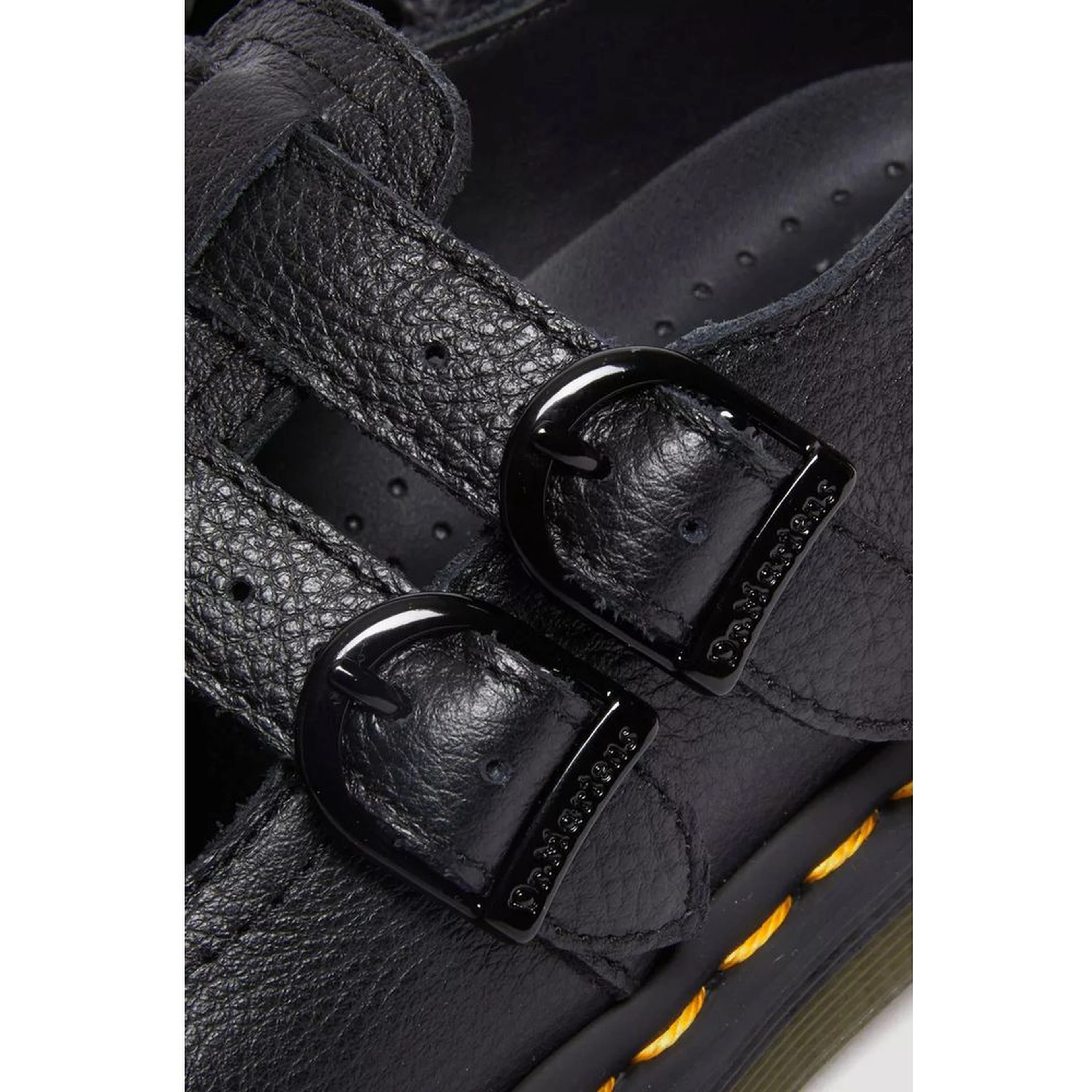 Black Leather Platform Pumps