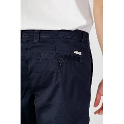 Blue Cotton Bermuda Shorts