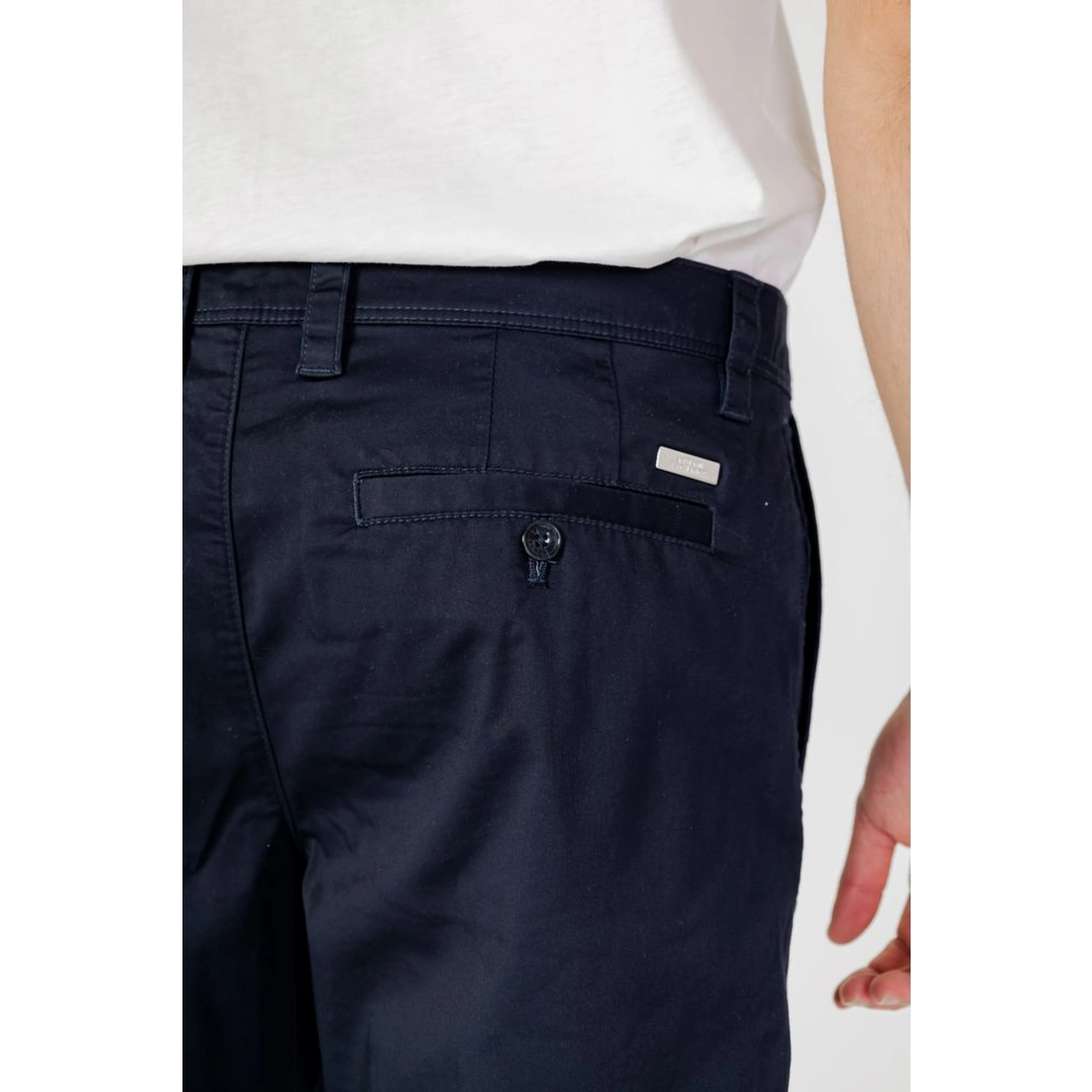 Blue Cotton Bermuda Shorts