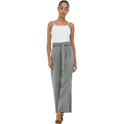 Bicolor Viscose Casual Pants