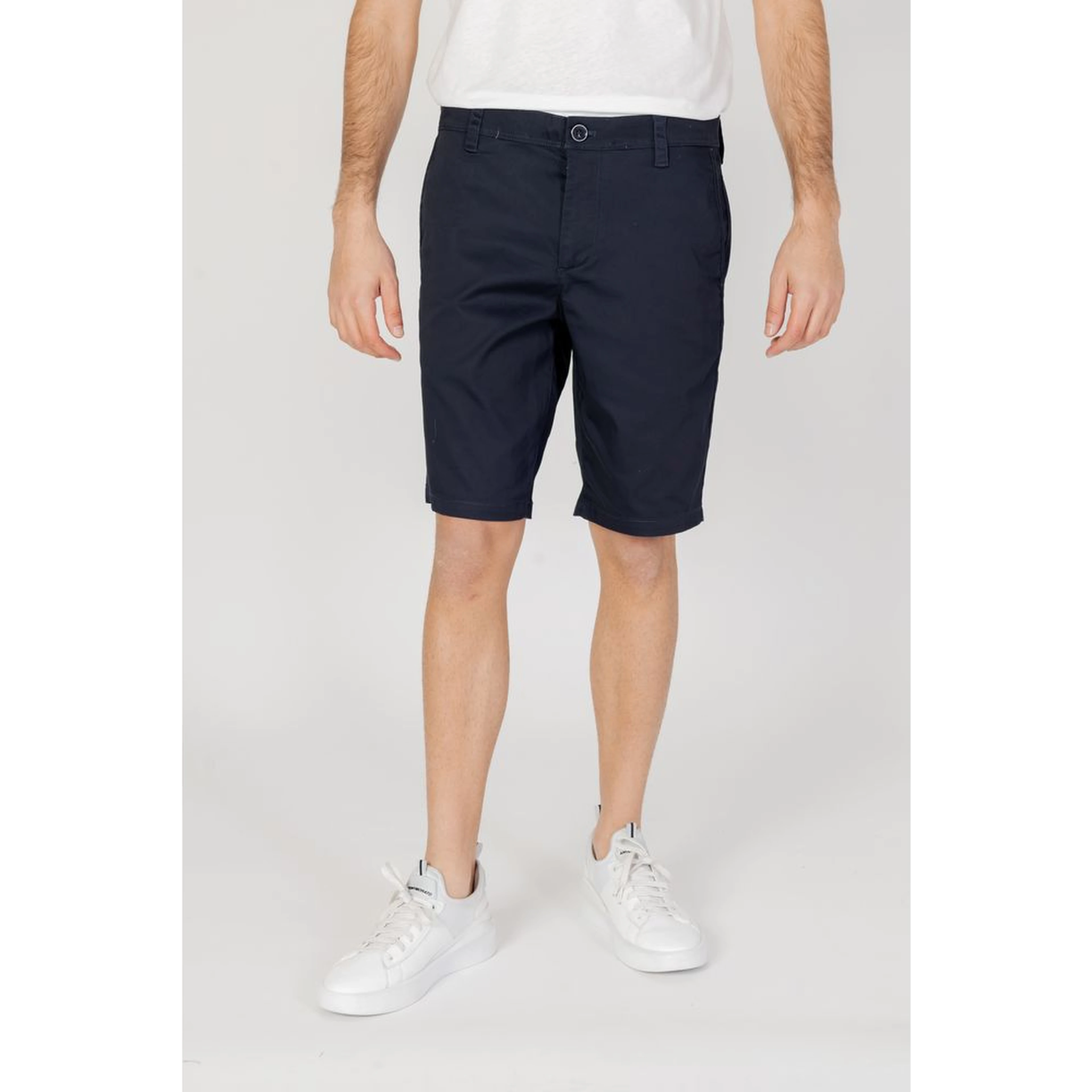 Blue Cotton Bermuda Shorts