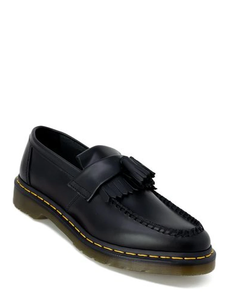 Black Leather Slip-On Loafers