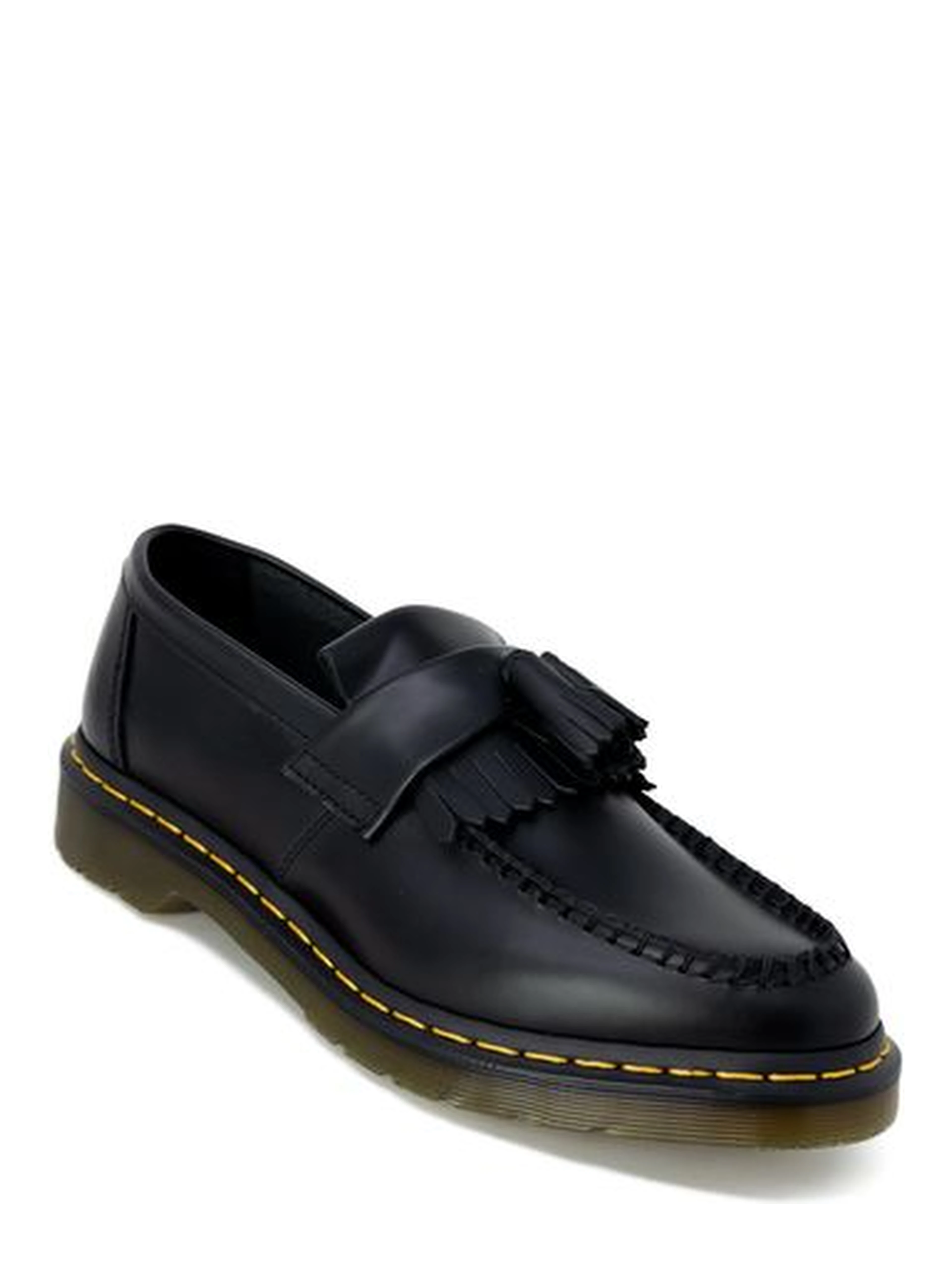 Black Leather Slip-On Loafers
