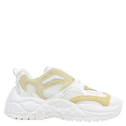 White Polyester Chunky Sneakers