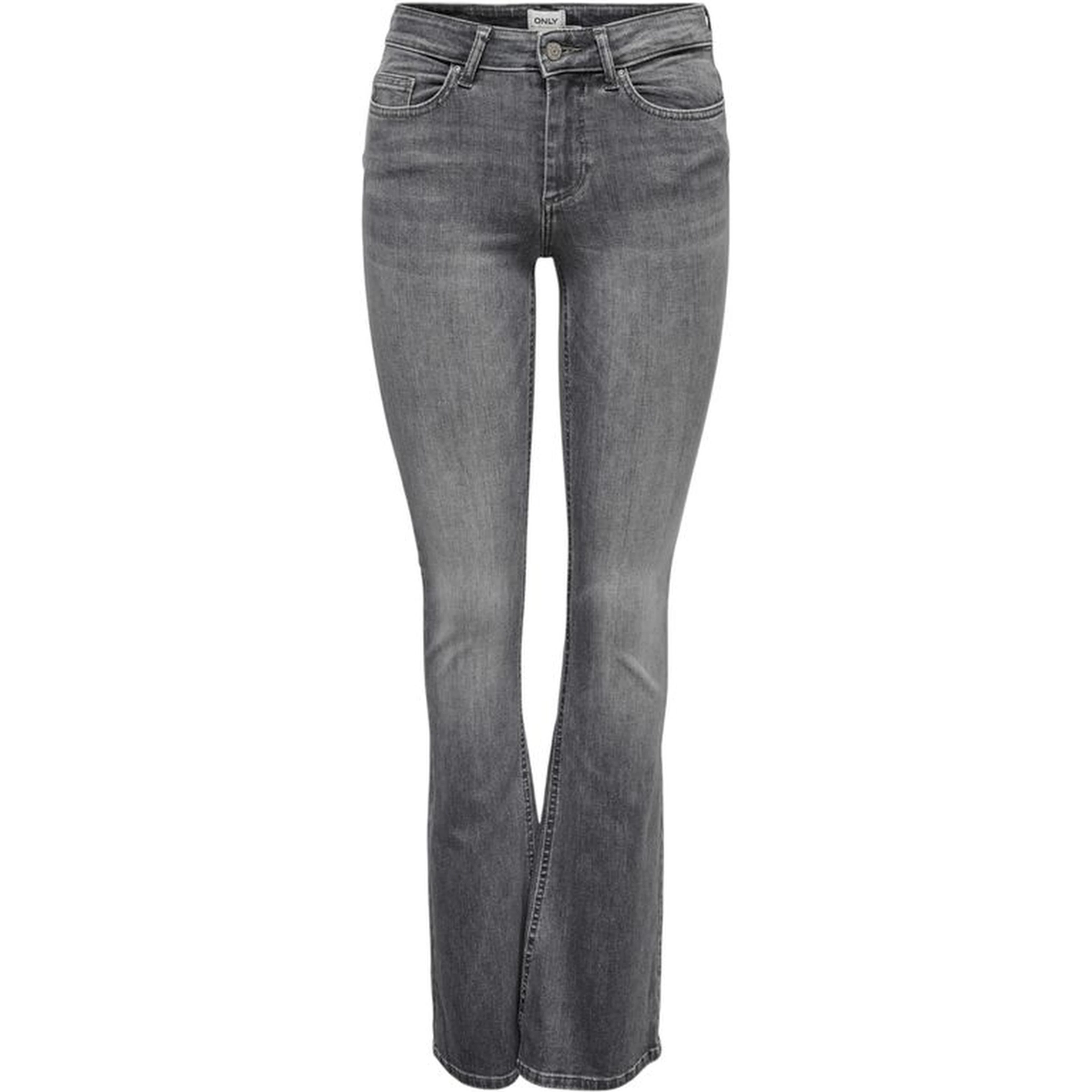Gray Cotton Skinny Jeans