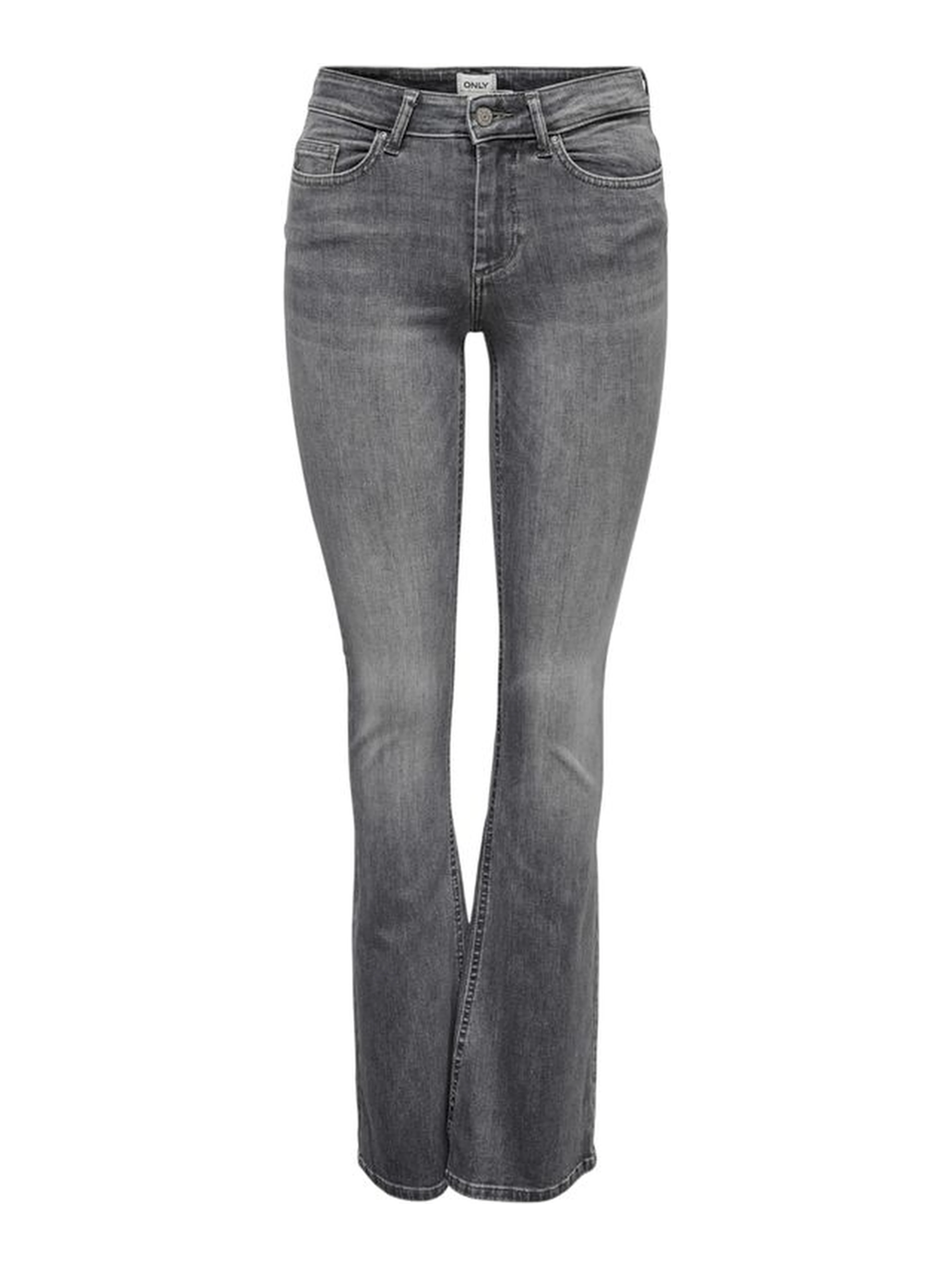 Gray Cotton Skinny Jeans