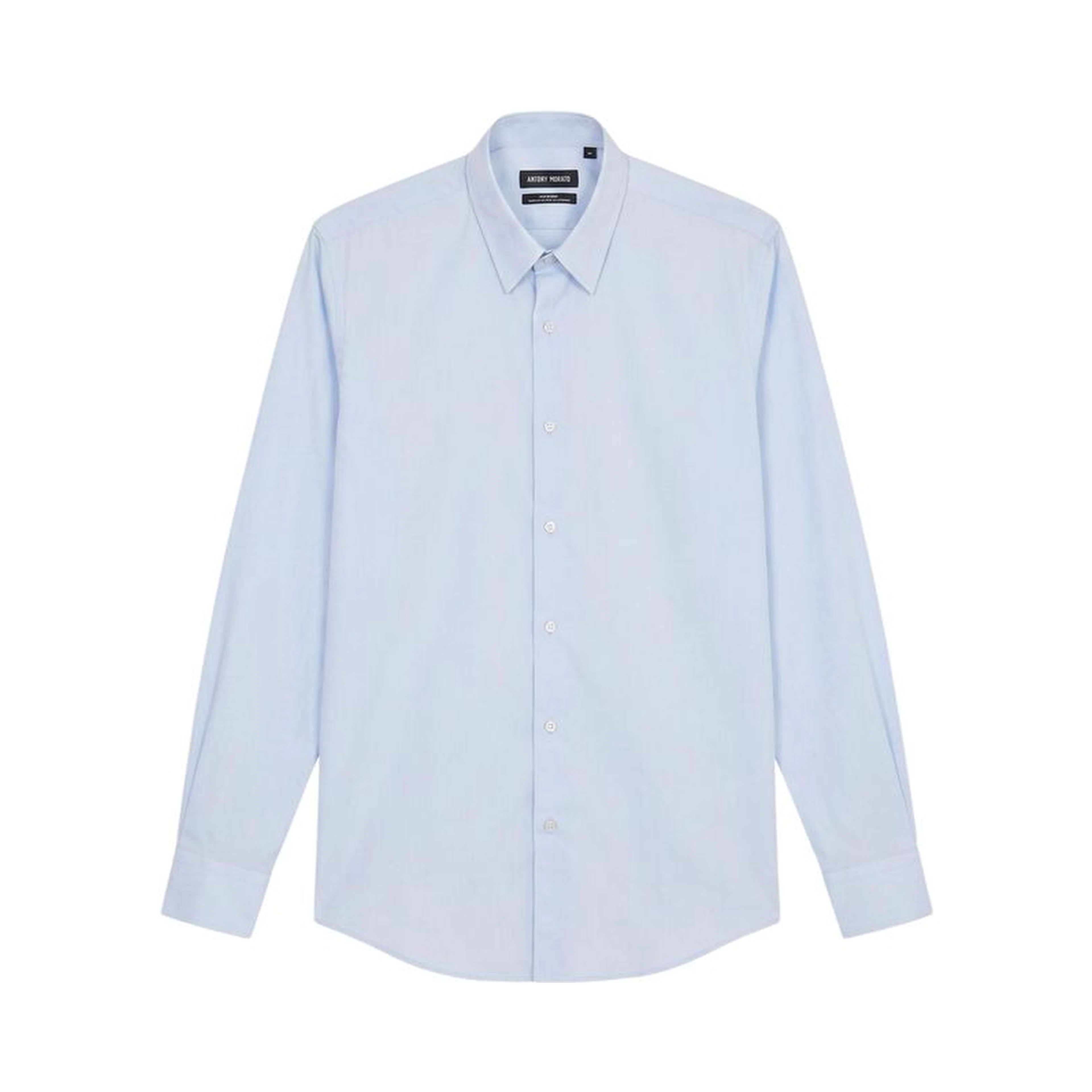 Blue Cotton Dress Shirt