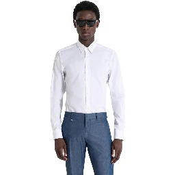 White Cotton Dress Shirt