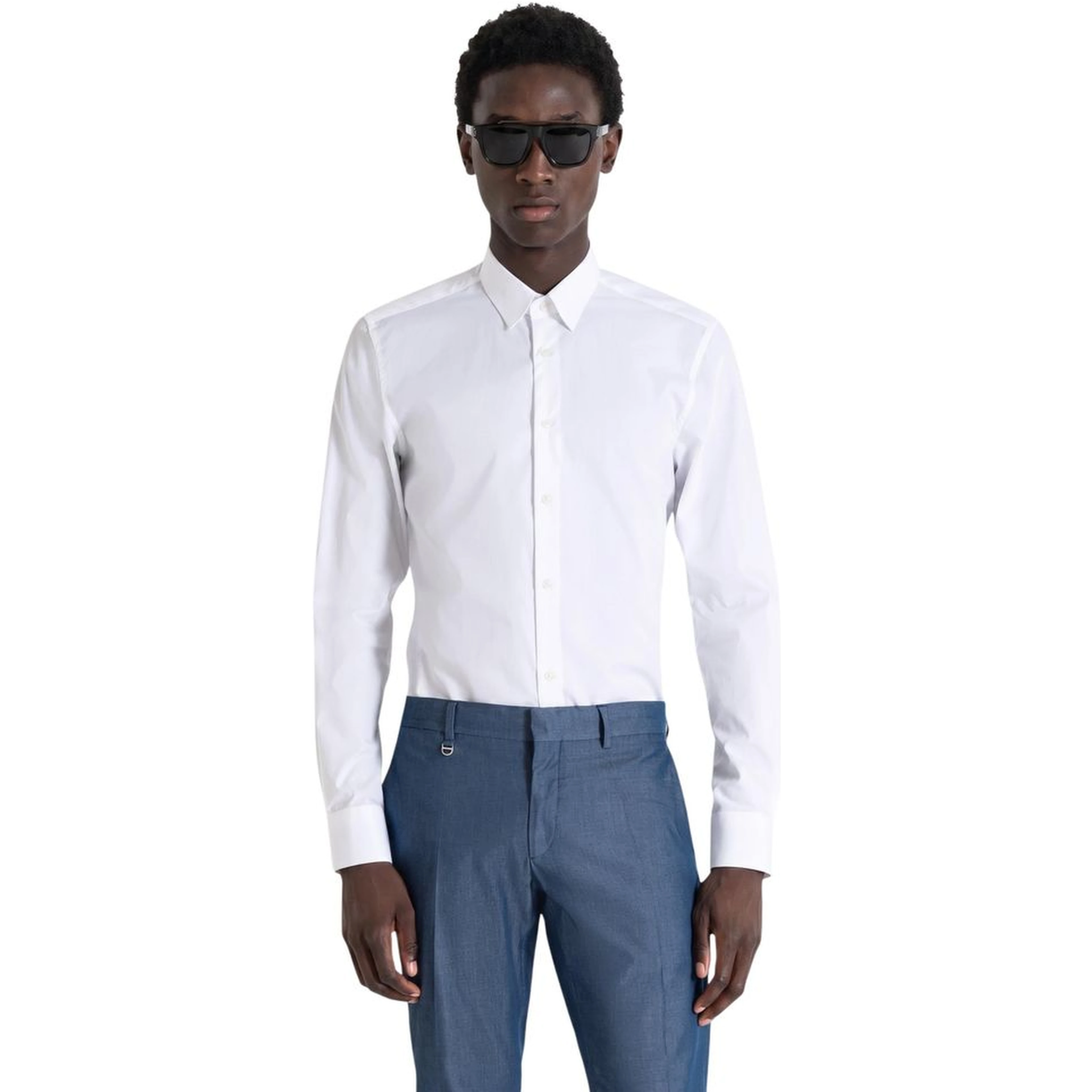 White Cotton Dress Shirt