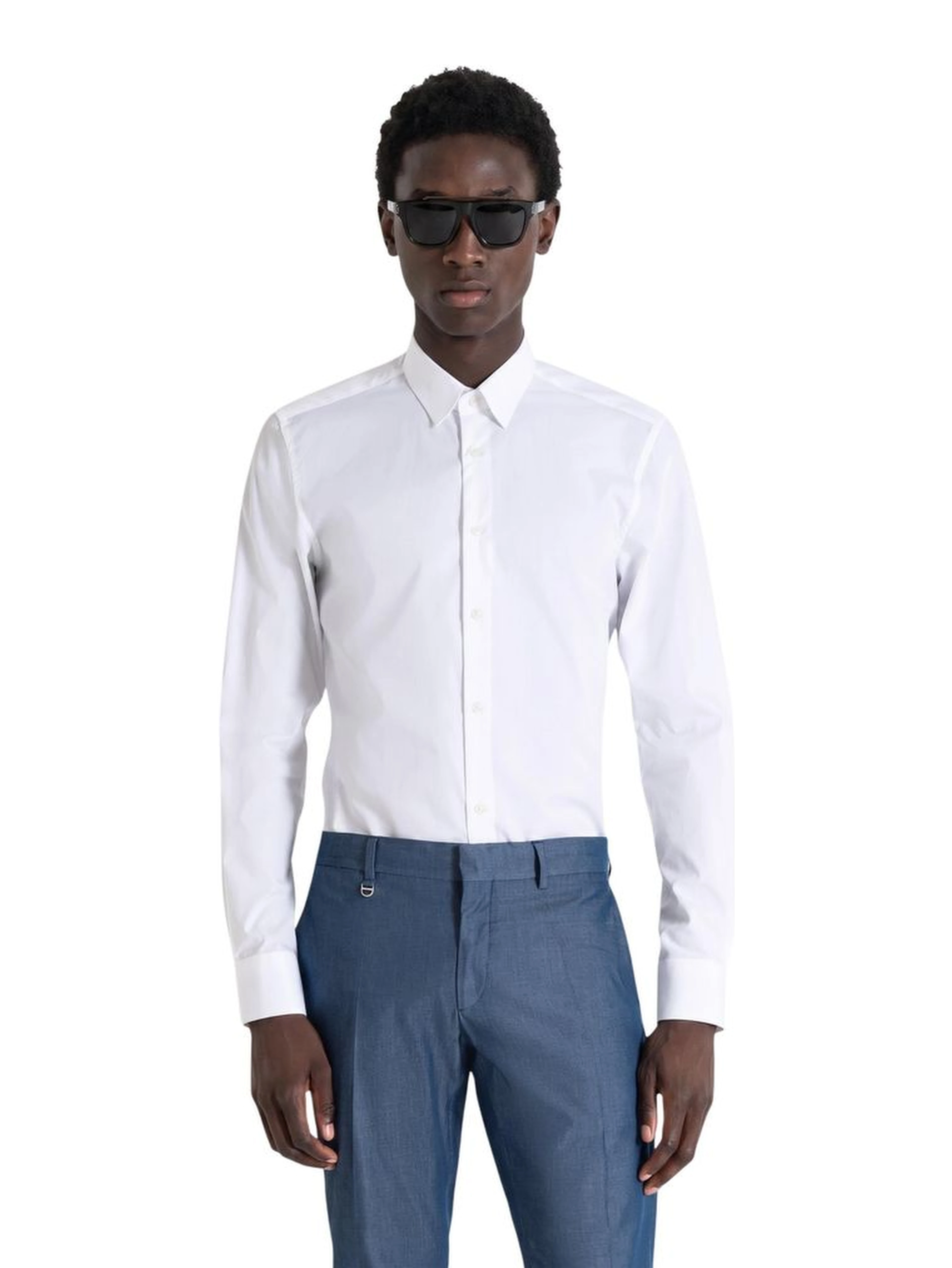 White Cotton Dress Shirt