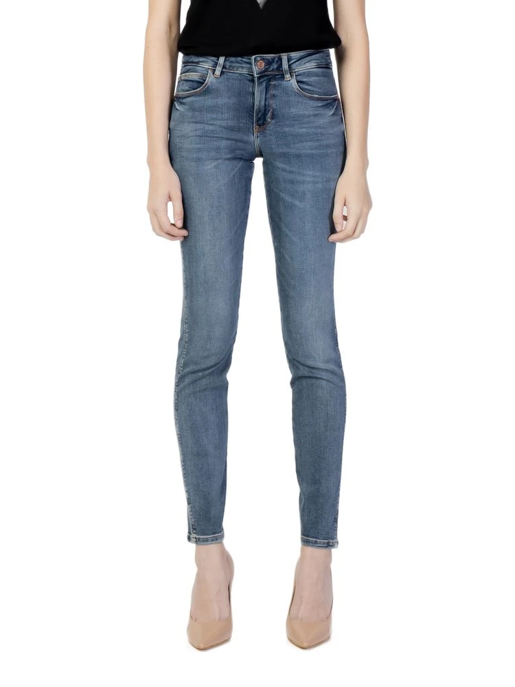Blue Cotton Skinny Jeans
