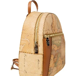 Beige Cotton Backpack