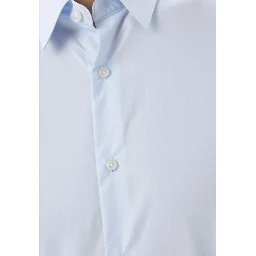 Blue Cotton Dress Shirt