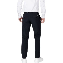 Black Cotton Casual Pants