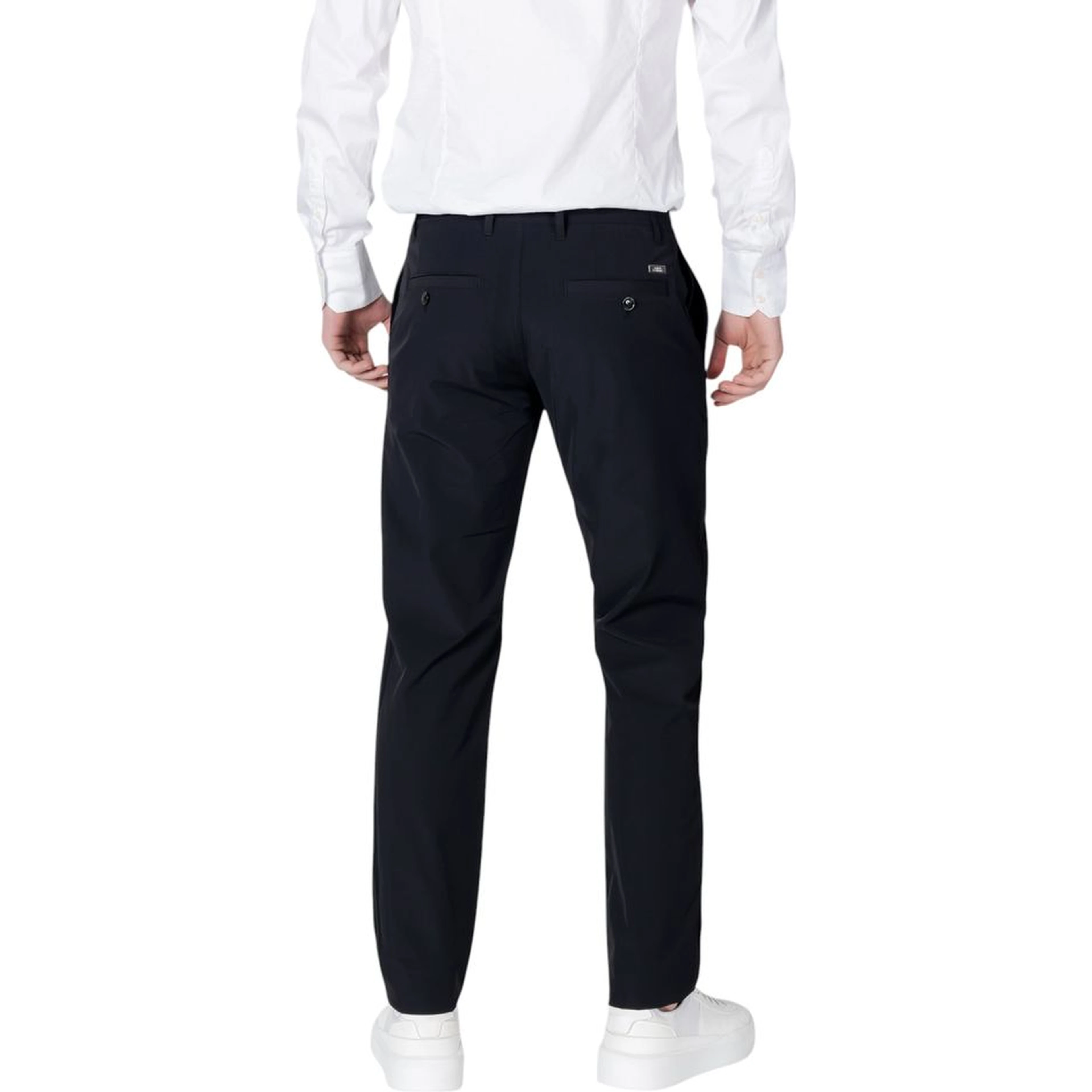 Black Cotton Casual Pants