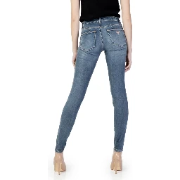 Blue Cotton Skinny Jeans