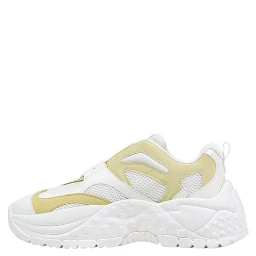 White Polyester Chunky Sneakers