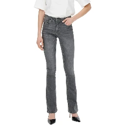 Gray Cotton Skinny Jeans