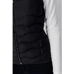 Black Polyester Sleeveless Jacket