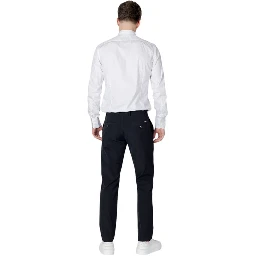 Black Cotton Casual Pants