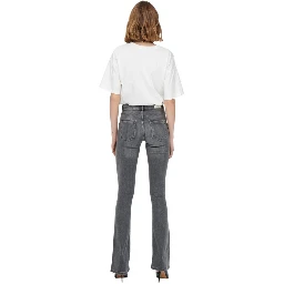 Gray Cotton Skinny Jeans