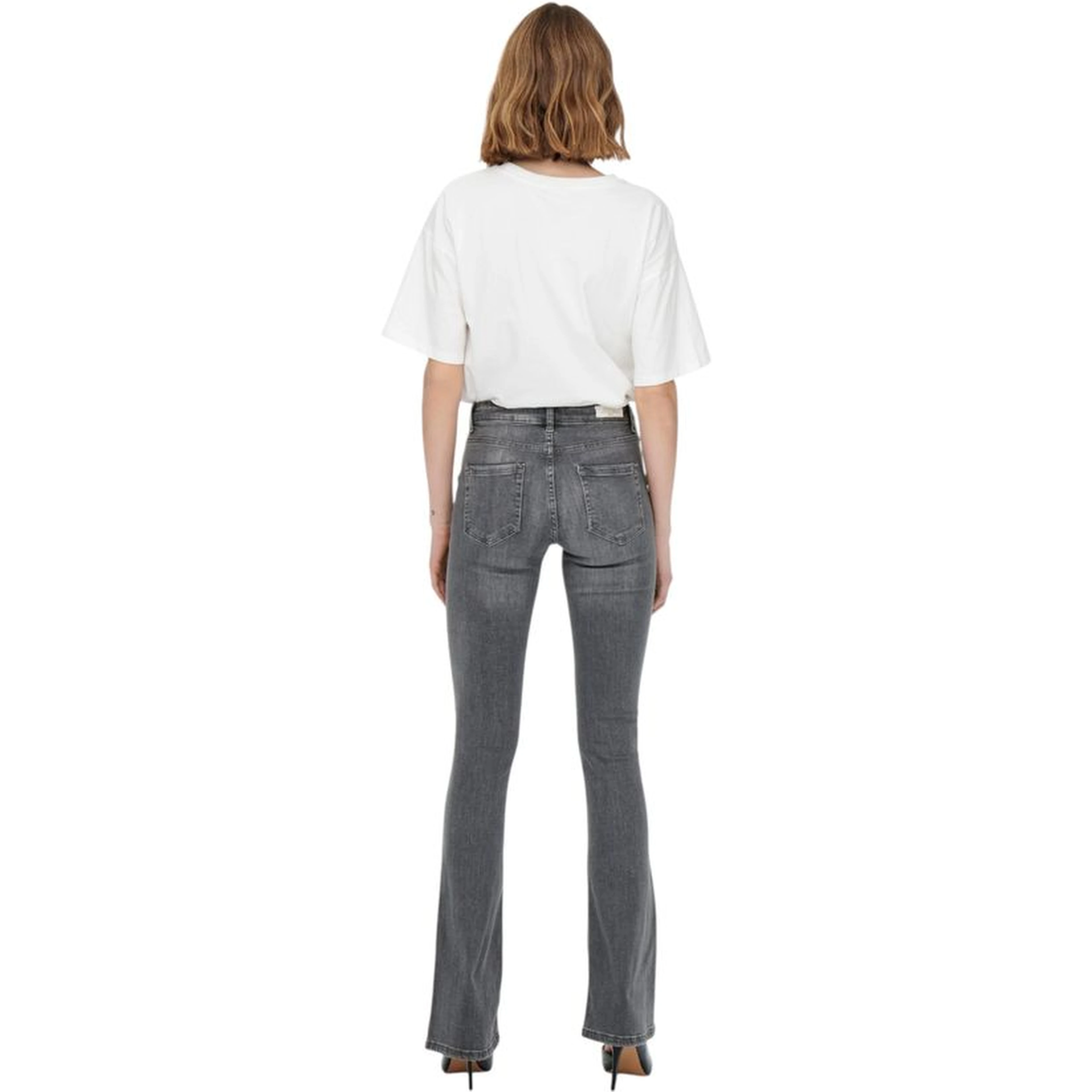 Gray Cotton Skinny Jeans