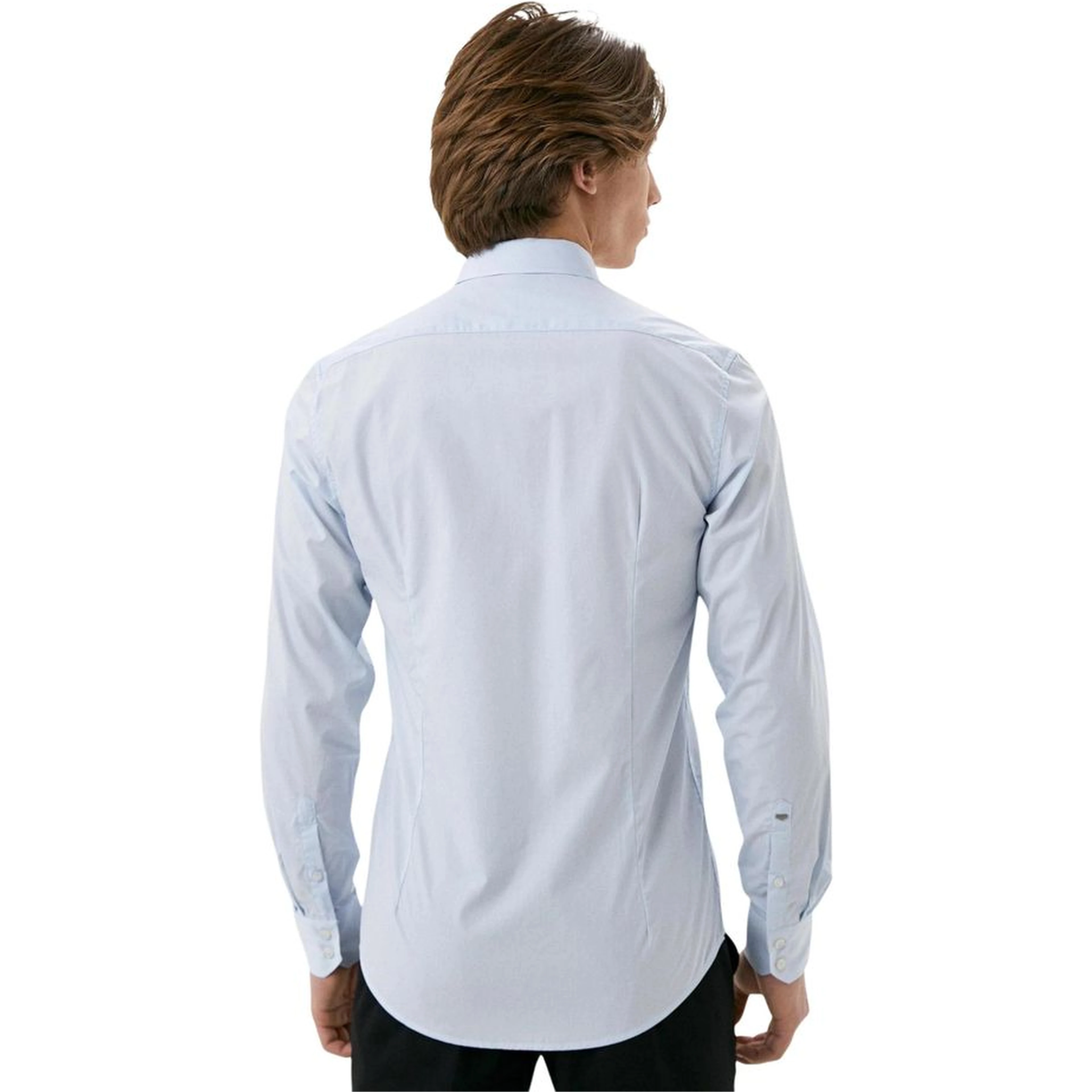 Blue Cotton Dress Shirt