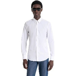 White Cotton Dress Shirt