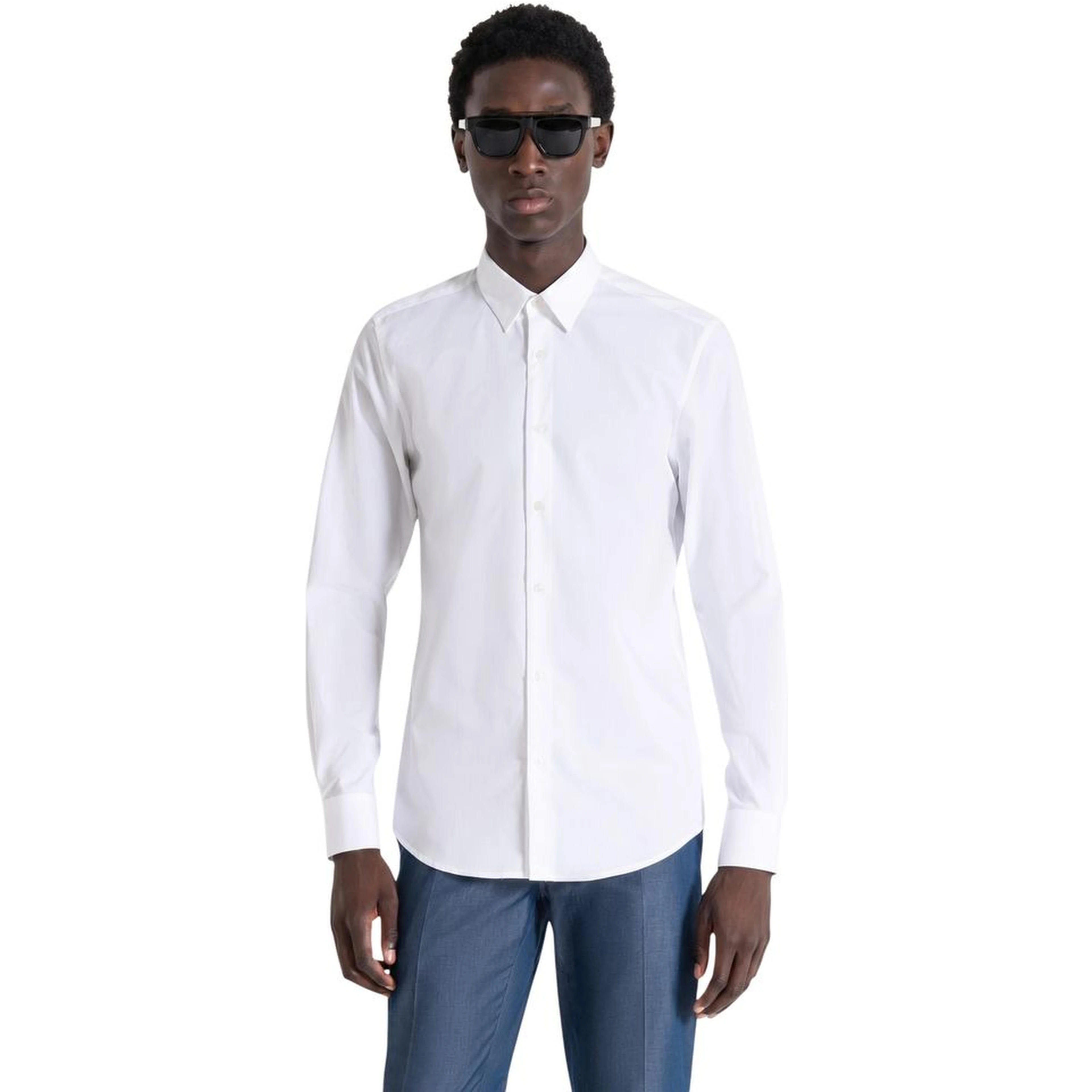 White Cotton Dress Shirt