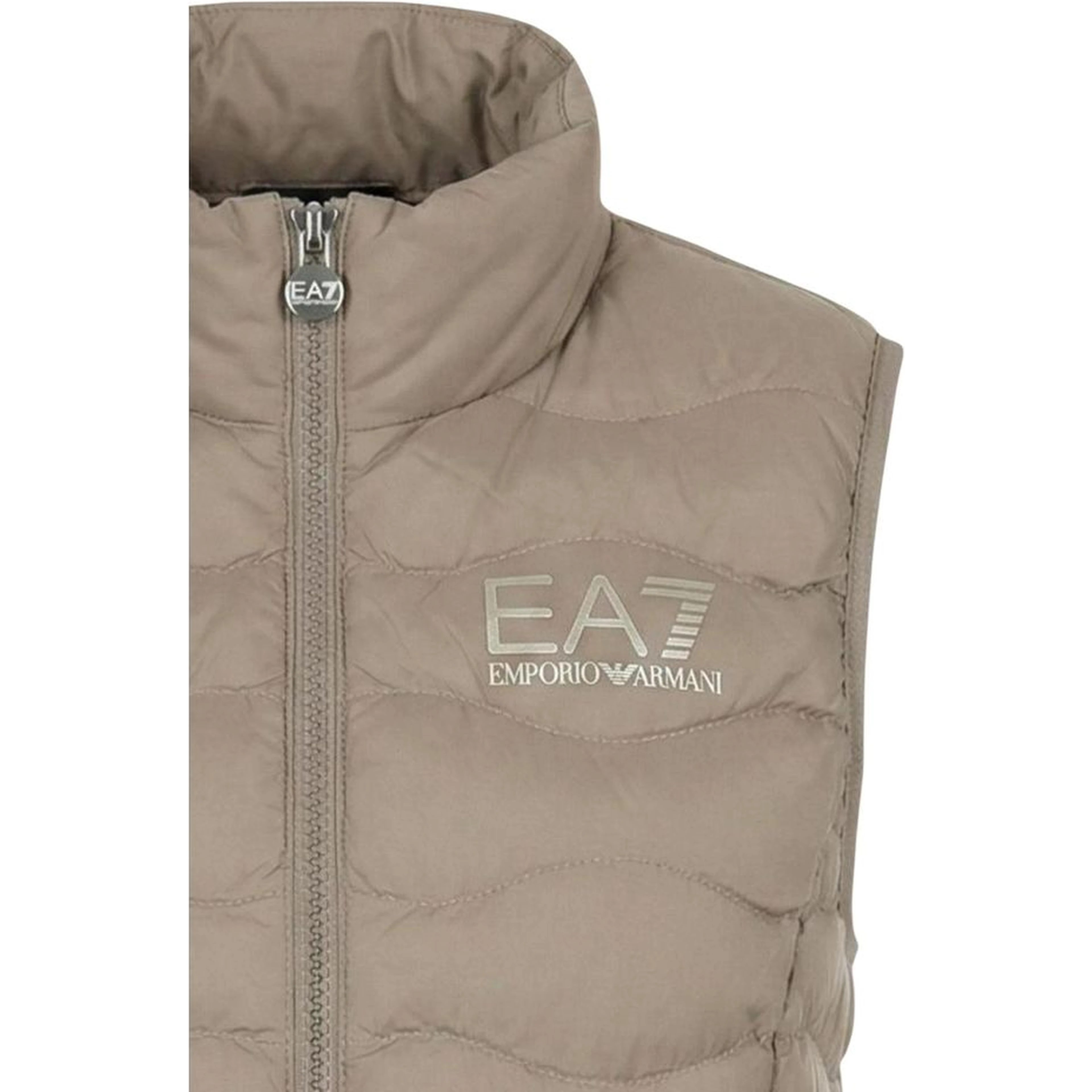 Beige Polyester Sleeveless Jacket