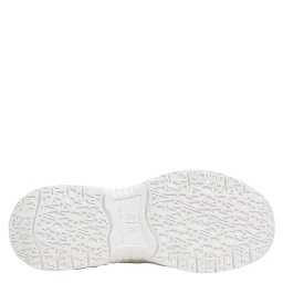 White Polyester Chunky Sneakers