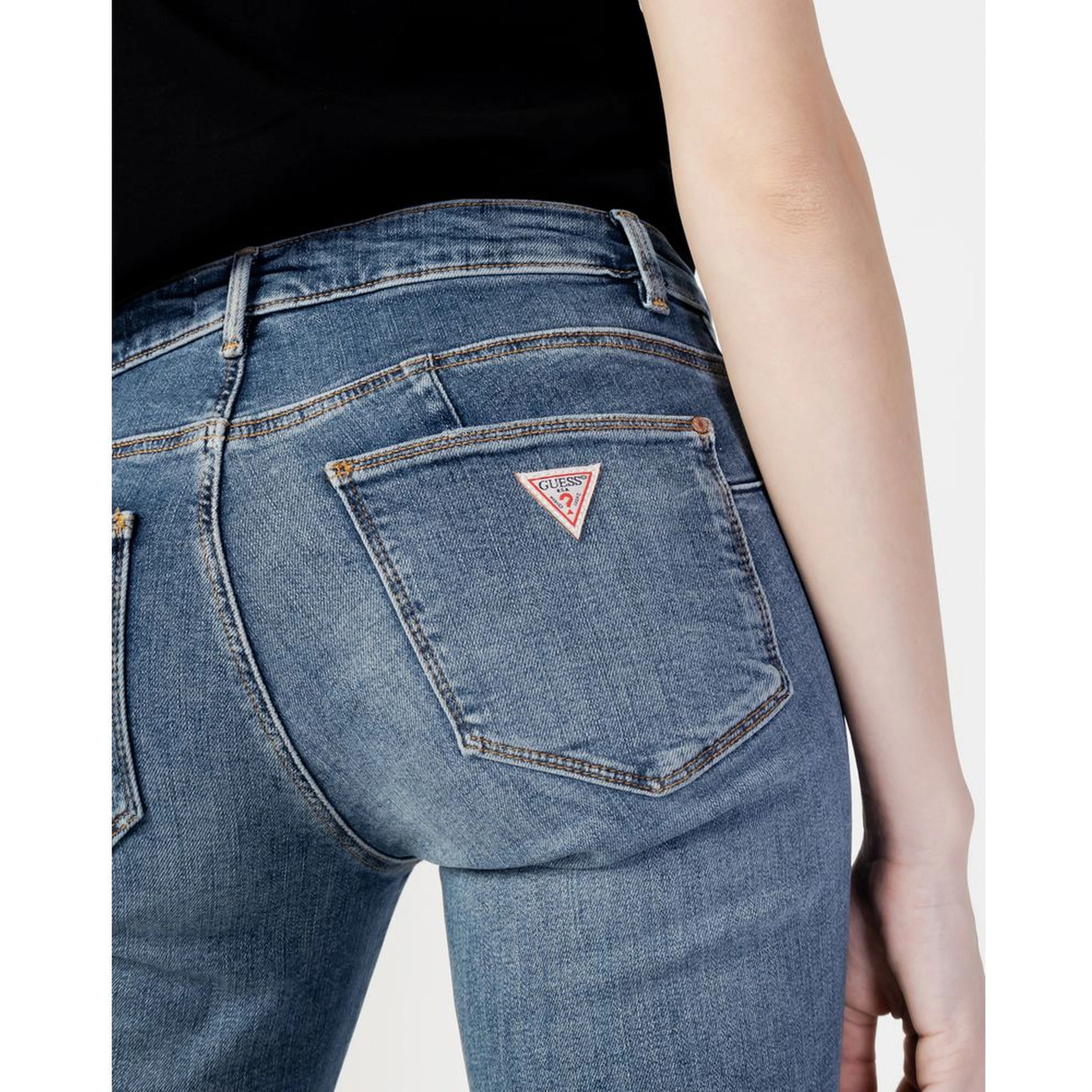 Blue Cotton Skinny Jeans