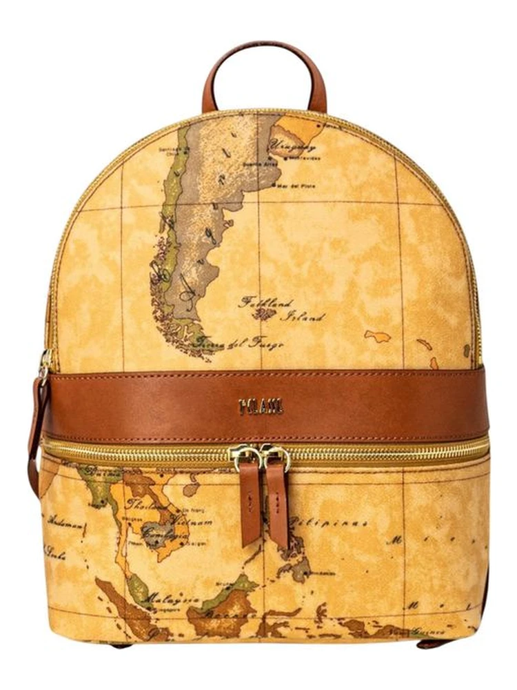 Beige Leather Backpack